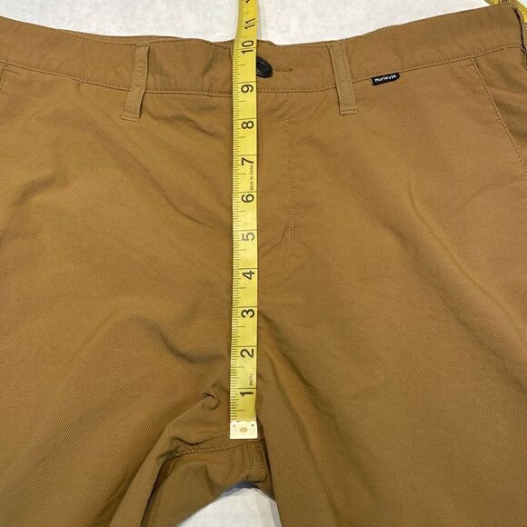 Hurley Mens Size 30 Brown Khaki Flat Front Button Front - Picture 8 of 10